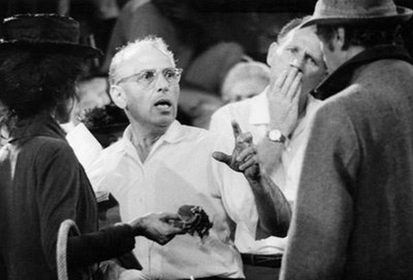 Director George Cukor with Rex Harrison and Audrey Hepburn during the making of "My Fair Lady" 1963 Warner Brothers