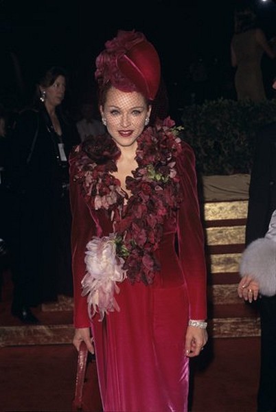 Madonna at the premiere of "Evita"