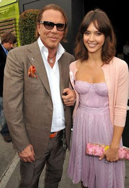 Mickey Rourke and Jessica Alba