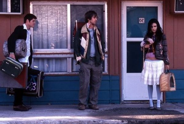 Mila Kunis, Benjamin Gourley and Jon Heder in Moving McAllister