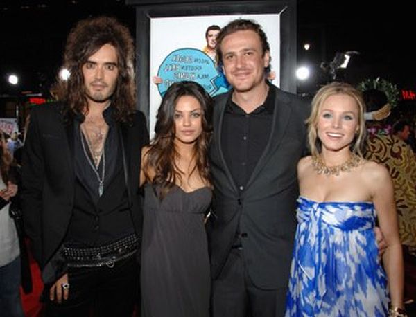 Mila Kunis, Kristen Bell, Jason Segel and Russell Brand at event of Forgetting Sarah Marshall