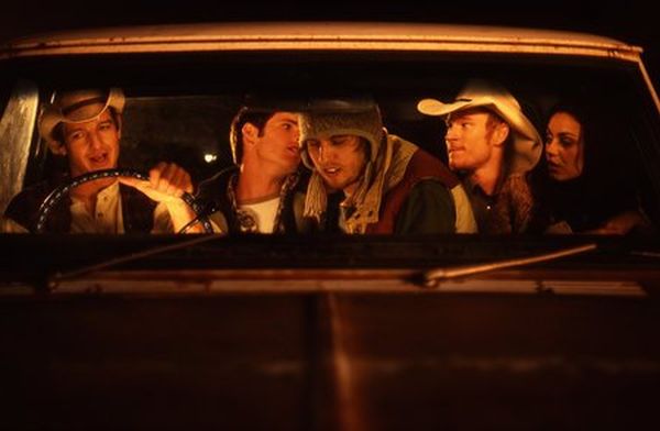 Mila Kunis, William Mapother, Zack Ward, Benjamin Gourley and Jon Heder in Moving McAllister