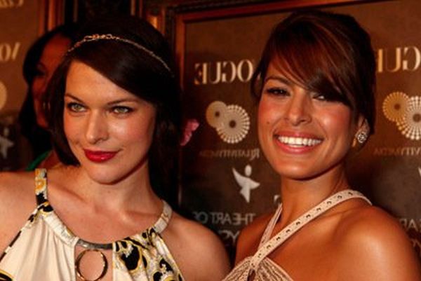 Milla Jovovich and Eva Mendes