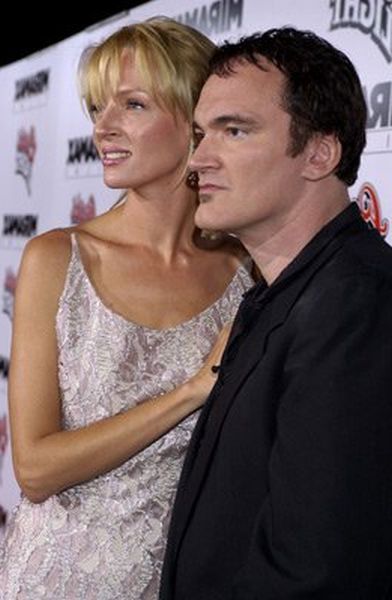 Quentin Tarantino and Uma Thurman at event of Kill Bill: Vol. 1