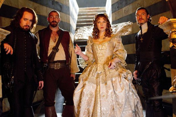 Still of Milla Jovovich, Matthew Macfadyen, Ray Stevenson and Luke Evans in The Three Musketeers