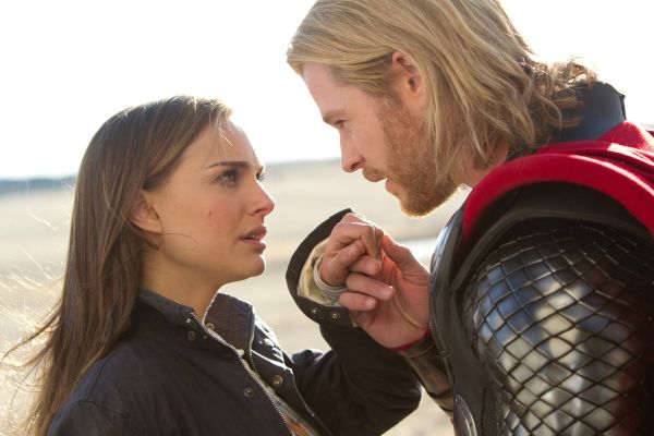 Still of Natalie Portman and Chris Hemsworth in Thor