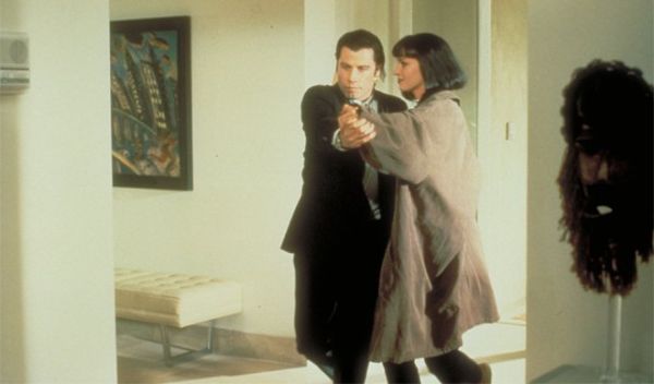 Still of Uma Thurman and John Travolta in Pulp Fiction