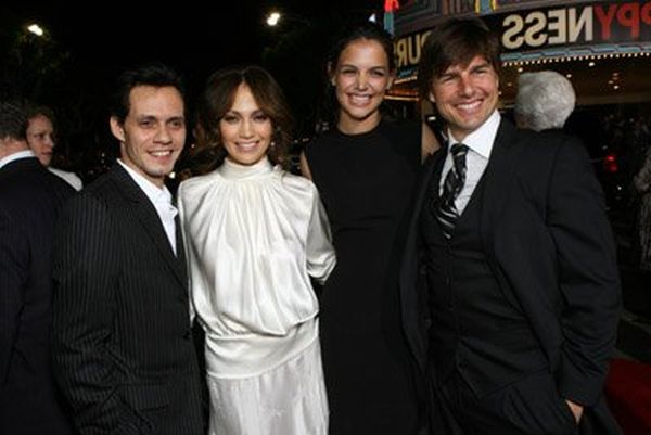 Tom Cruise, Jennifer Lopez, Marc Anthony and Katie Holmes at event of The Pursuit of Happyness