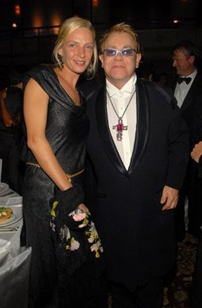 Uma Thurman and Elton John