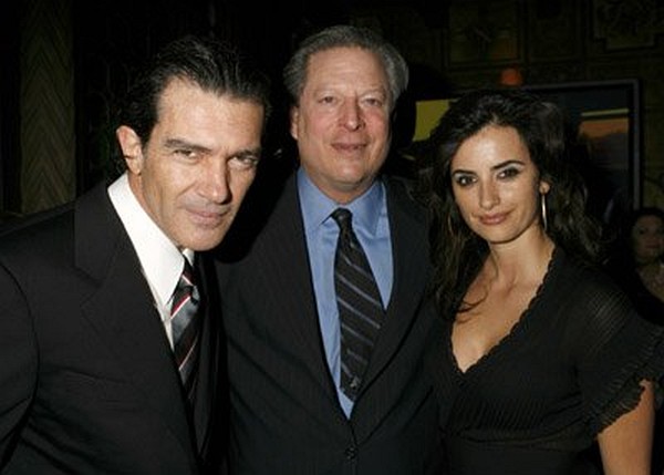 Antonio Banderas, Penélope Cruz and Al Gore