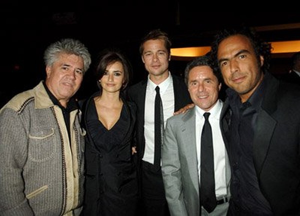 Brad Pitt, Pedro Almodóvar, Penélope Cruz and Alejandro González Iñárritu