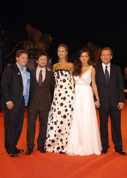 Christian Slater, Emilio Estevez, Freddy Rodríguez, Lindsay Lohan and Svetlana Metkina at event of Bobby