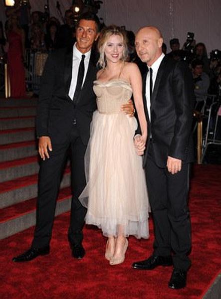 Domenico Dolce and Scarlett Johansson