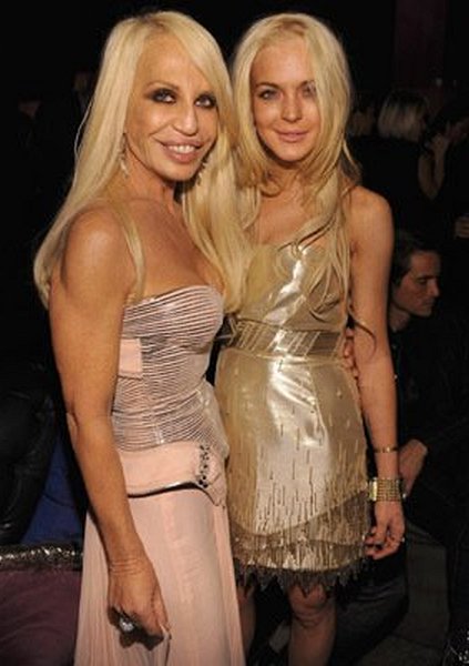 Lindsay Lohan and Donatella Versace