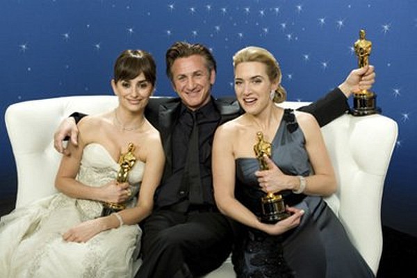 OscarÂ¨ winners Kate Winslet (left), Sean Penn, and Penelope Cruz backstage during the live ABC Telecast of the 81st Annual Academy AwardsÂ¨ from the Kodak Theatre, in Hollywood, CA Sunday, February 22, 2009.