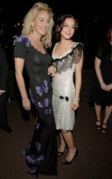 Sharon Stone and Lindsay Lohan