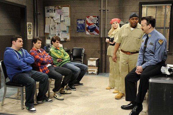 Still of Bill Hader, Lindsay Lohan, Jason Sudeikis, Kenan Thompson, Bobby Moynihan and Andy Samberg in Saturday Night Live