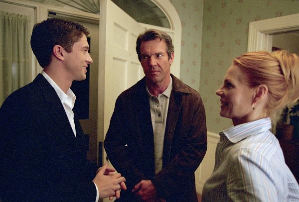 Still of Dennis Quaid, Topher Grace and Scarlett Johansson in In Good Company