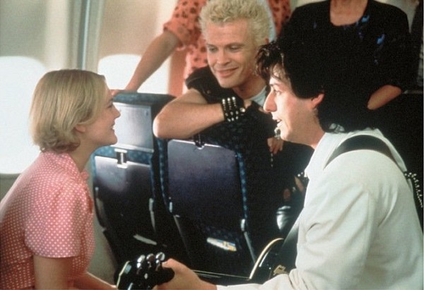 Still of Drew Barrymore, Adam Sandler and Billy Idol in The Wedding Singer