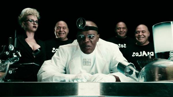 Still of Samuel L. Jackson, Scarlett Johansson and Louis Lombardi in The Spirit
