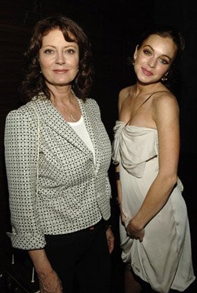 Susan Sarandon and Lindsay Lohan