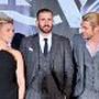 Chris Evans, Scarlett Johansson and Chris Hemsworth at event of The Avengers