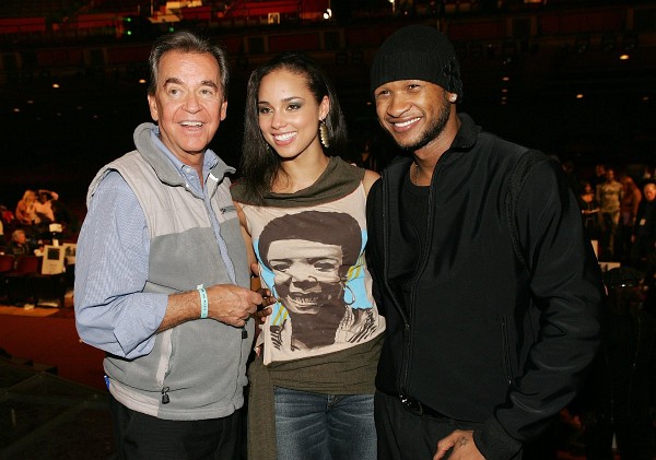 Dick Clark, Usher Raymond and Alicia Keys