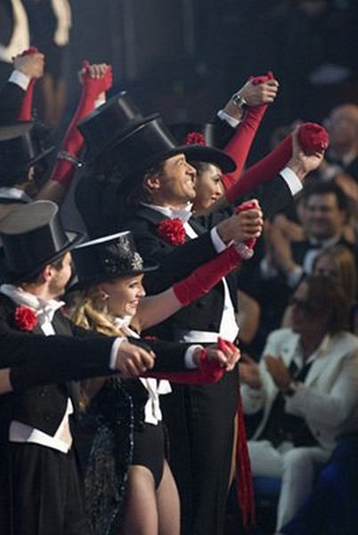 Host Hugh Jackman (right) and Beyonce Knowles during the live ABC Telecast of the 81st Annual Academy AwardsÂ¨ from the Kodak Theatre, in Hollywood, CA Sunday, February 22, 2009.