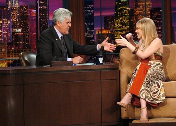 Photo: Jay Leno and Hilary Duff at event of The Tonight Show with Jay Leno