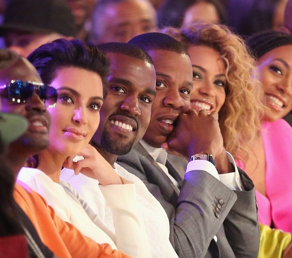 Jay-Z, Beyoncé Knowles, Kanye West and Kim Kardashian