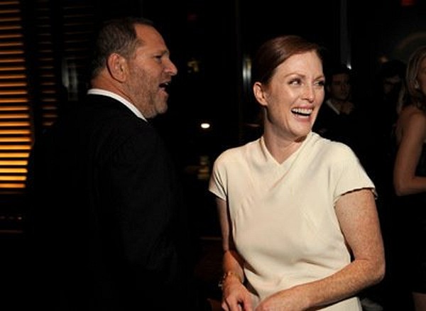 Julianne Moore and Harvey Weinstein at event of A Single Man