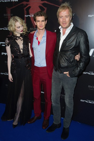 Rhys Ifans, Emma Stone and Andrew Garfield at event of The Amazing Spider-Man