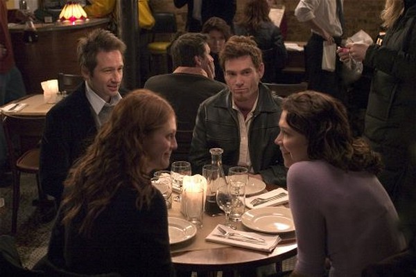 Still of David Duchovny, Julianne Moore, Billy Crudup and Maggie Gyllenhaal in Trust the Man