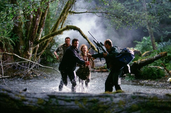 Still of Jeff Goldblum, Julianne Moore and Vince Vaughn in The Lost World: Jurassic Park