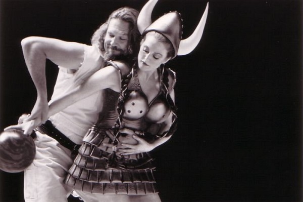 Still of Julianne Moore and Jeff Bridges in The Big Lebowski