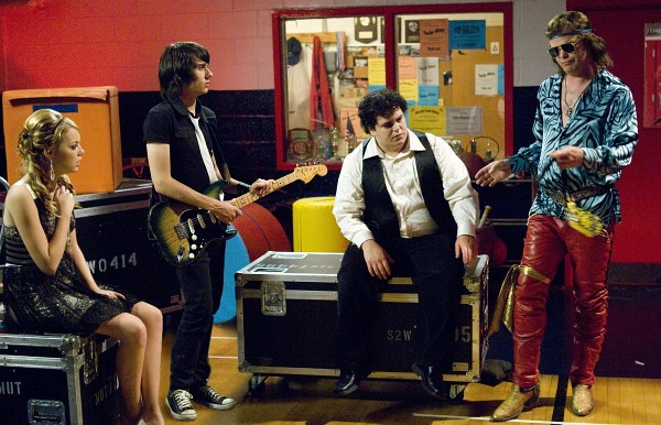 Still of Rainn Wilson, Josh Gad and Emma Stone in The Rocker