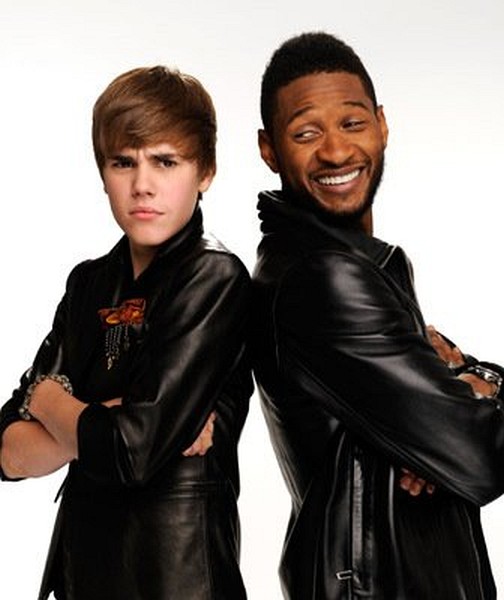 Usher Raymond and Justin Bieber
