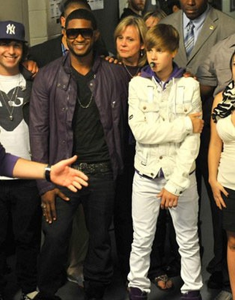 Usher Raymond and Justin Bieber
