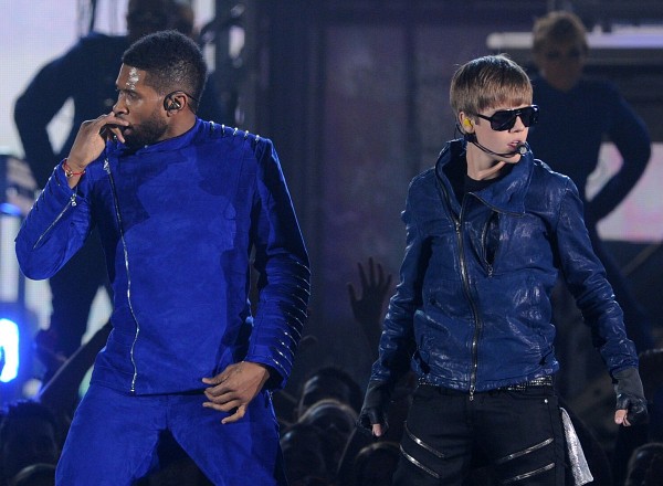 Usher Raymond and Justin Bieber