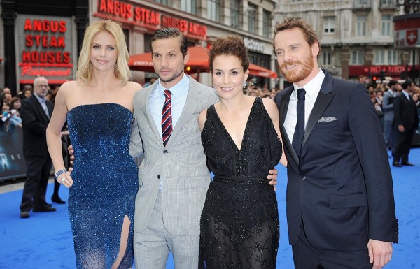 Charlize Theron, Noomi Rapace, Michael Fassbender and Logan Marshall-Green at event of Prometheus