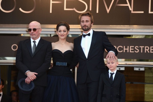 Jacques Audiard, Marion Cotillard, Matthias Schoenaerts and Armand Verdure at event of Rust and Bone