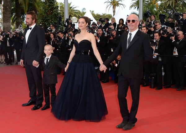 Photo: Jacques Audiard, Marion Cotillard, Matthias Schoenaerts and Armand Verdure at event of Rust and Bone