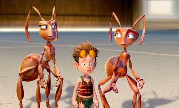 Julia Roberts, Regina King and Zach Tyler in The Ant Bully