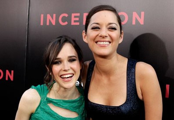 Marion Cotillard and Ellen Page at event of Inception