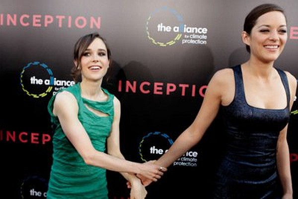Photo: Marion Cotillard and Ellen Page at event of Inception
