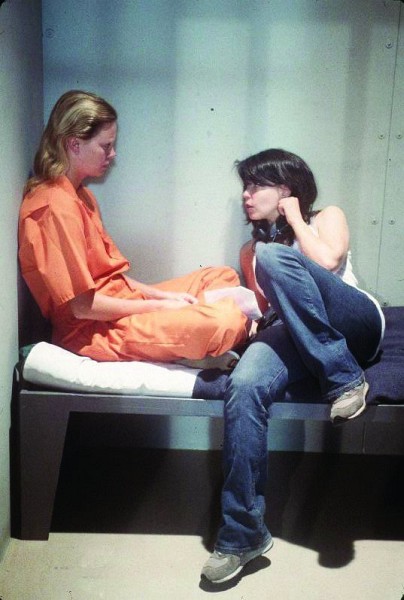 Still of Charlize Theron and Patty Jenkins in Monster
