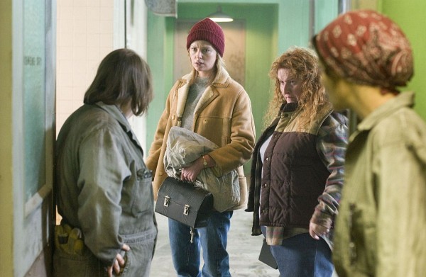 Still of Charlize Theron and Rusty Schwimmer in North Country