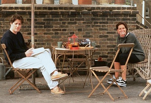 Still of Julia Roberts and Hugh Grant in Notting Hill