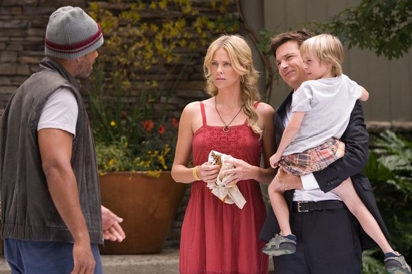 Still of Will Smith, Charlize Theron, Jason Bateman and Jae Head in Hancock