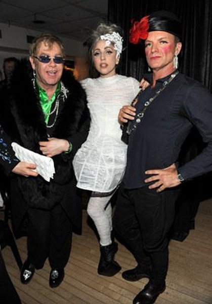 Sting, Elton John and Lady Gaga